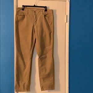 LOFT tan corduroy in Curvy Skinny Cut